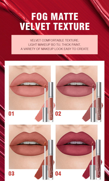 Lipstick 6 Count Set Matte Velvet Lip Gloss