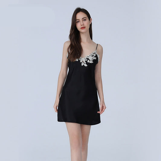 Breathable Sleeveless Silk Strap Nightdress