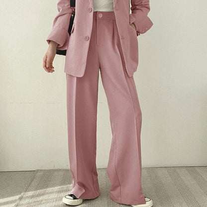 Pink Suit Jacket Spring Autumn Set Women's Design Sense Niche