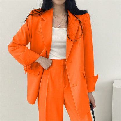 Pink Suit Jacket Spring Autumn Set Women's Design Sense Niche