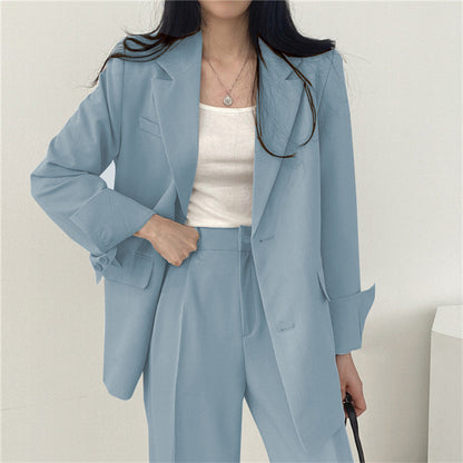 Pink Suit Jacket Spring Autumn Set Women's Design Sense Niche